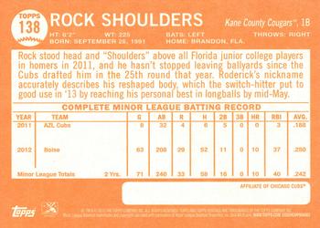 2013 Topps Heritage Minor League #138 Rock Shoulders Back