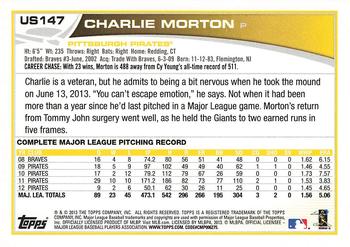 2013 Topps Update #US147 Charlie Morton Back