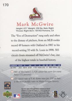 2003 Upper Deck Game Face #170 Mark McGwire Back