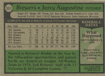 1979 Topps #357 Jerry Augustine Back