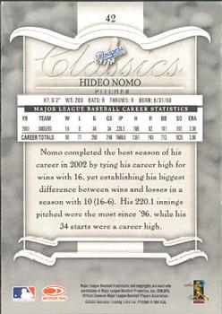 2003 Donruss Classics #42 Hideo Nomo Back