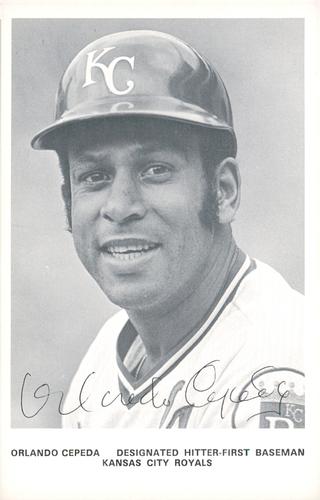 1974 Kansas City Royals Photocards #NNO Orlando Cepeda Front