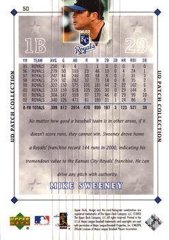 2003 UD Patch Collection #50 Mike Sweeney Back