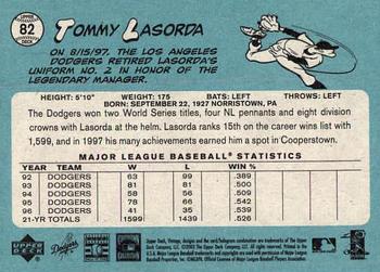 2003 Upper Deck Vintage #82 Tommy Lasorda Back