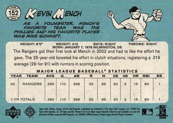 2003 Upper Deck Vintage #152 Kevin Mench Back