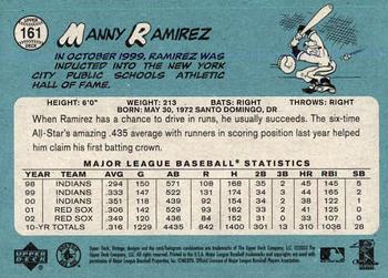 2003 Upper Deck Vintage #161 Manny Ramirez Back