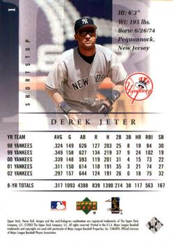2003 Upper Deck Honor Roll #1 Derek Jeter Back
