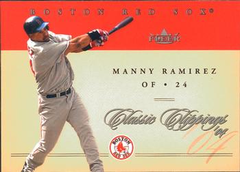 2004 Fleer Classic Clippings #24 Manny Ramirez Front