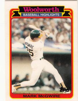1989 Topps Woolworth Baseball Highlights #27 Mark McGwire Front
