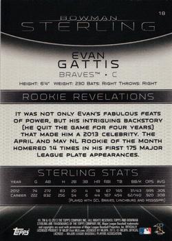 2013 Bowman Sterling #18 Evan Gattis Back