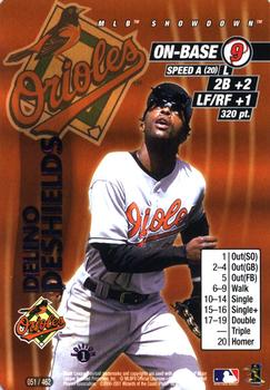 2001 MLB Showdown 1st Edition #051 Delino DeShields Front
