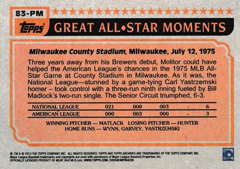 2013 Topps Archives - 1983 All-Stars #83-PM Paul Molitor Back
