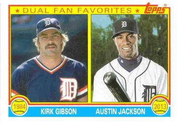 2013 Topps Archives - Dual Fan Favorites #DFF-GJ Kirk Gibson / Austin Jackson Front