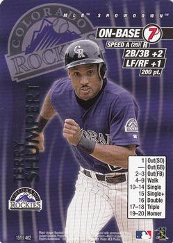 2001 MLB Showdown Unlimited #151 Terry Shumpert Front