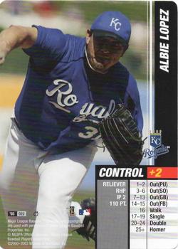 2003 MLB Showdown Trading Deadline #022 Albie Lopez Front