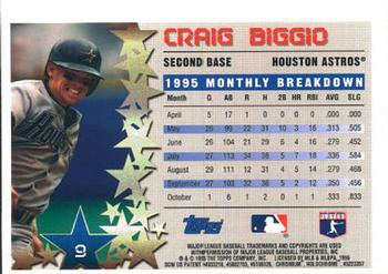 1996 Topps Chrome #9 Craig Biggio Back