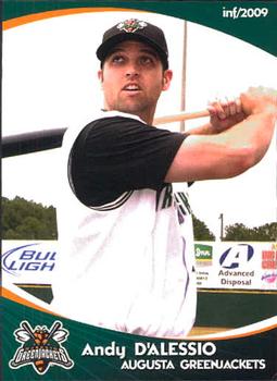2009 Grandstand Augusta GreenJackets #NNO Andy D'Alessio Front