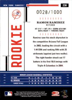 2004 Donruss Throwback Threads #238 Ramon Ramirez Back