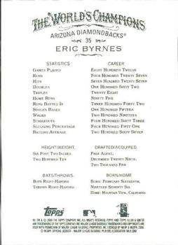 2008 Topps Allen & Ginter #35 Eric Byrnes Back