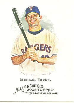 2008 Topps Allen & Ginter #36 Michael Young Front
