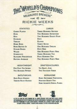 2008 Topps Allen & Ginter #43 Rickie Weeks Back