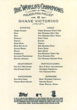 2008 Topps Allen & Ginter #49 Shane Victorino Back