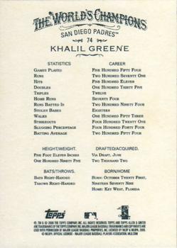 2008 Topps Allen & Ginter #74 Khalil Greene Back