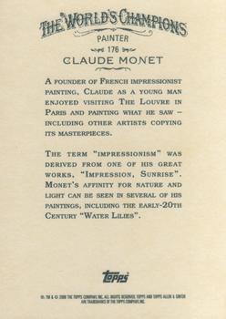 2008 Topps Allen & Ginter #176 Claude Monet Back