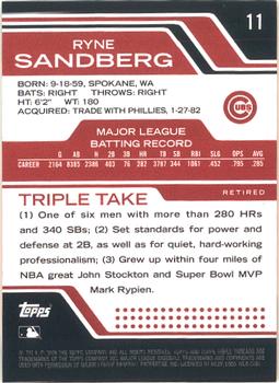 2008 Topps Triple Threads #11 Ryne Sandberg Back
