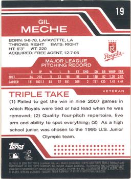 2008 Topps Triple Threads #19 Gil Meche Back