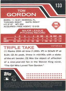 2008 Topps Triple Threads #133 Tom Gordon Back
