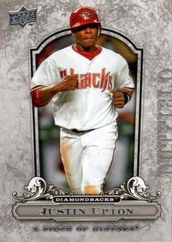 2008 Upper Deck A Piece of History #3 Justin Upton Front