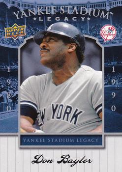 2008 Upper Deck Yankee Stadium Box Set #67 Don Baylor Front