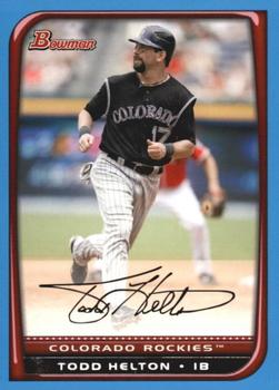 2008 Bowman - Blue #8 Todd Helton Front