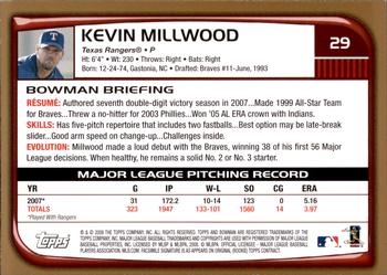 2008 Bowman - Gold #29 Kevin Millwood Back