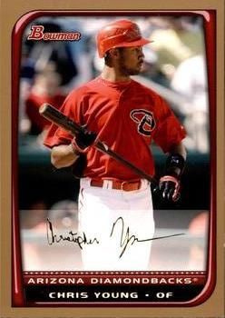 2008 Bowman - Gold #54 Chris Young Front
