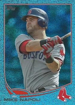 2013 Topps - Silver Slate Blue Sparkle #659 Mike Napoli Front