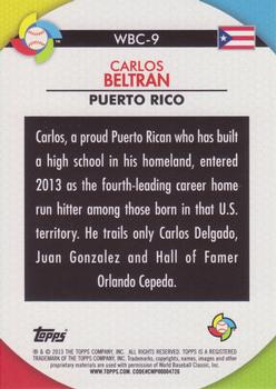 2013 Topps - WBC Stars #WBC-9 Carlos Beltran Back