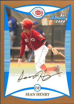 2008 Bowman - Prospects Gold #BP84 Sean Henry Front
