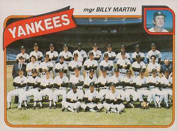 1980 Topps #NNO New York Yankees / Billy Martin Front