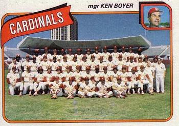 1980 Topps #244 St. Louis Cardinals / Ken Boyer Front