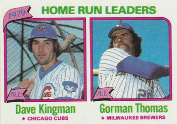 1980 Topps #202 1979 Home Run Leaders (Dave Kingman / Gorman Thomas) Front