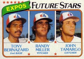 1980 Topps #680 Expos Future Stars (Tony Bernazard / Randy Miller / John Tamargo) Front