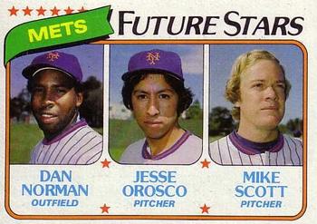 1980 Topps #681 Mets Future Stars (Dan Norman / Jesse Orosco / Mike Scott) Front
