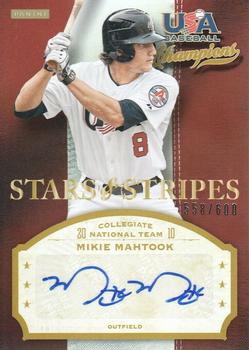2013 Panini USA Baseball Champions - Stars and Stripes Signatures #MKI Mikie Mahtook Front