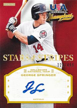 2013 Panini USA Baseball Champions - Stars and Stripes Signatures #SPR George Springer Front