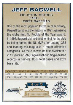 1999 Houston Astros Buddies #4 Jeff Bagwell Back