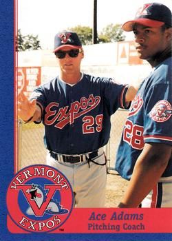 1998 Vermont Expos #2 Ace Adams Front
