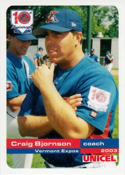 2003 Grandstand Vermont Expos #NNO Craig Bjornson Front