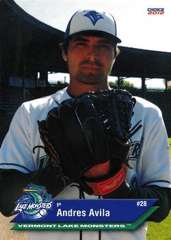 2012 Choice Vermont Lake Monsters #2 Andres Avila Front